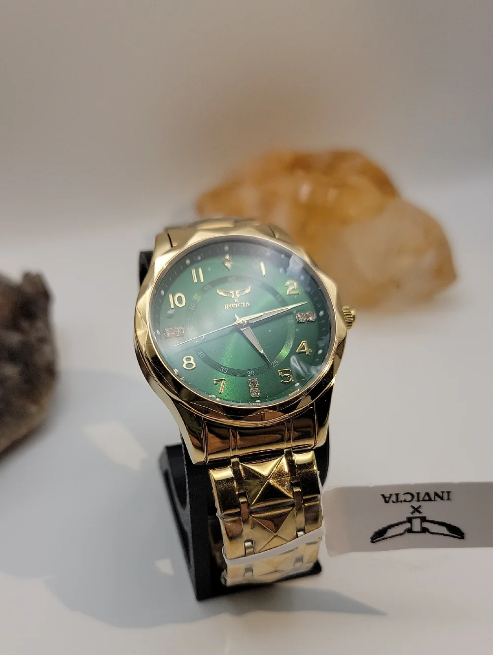 Invicta Specialty I by Invicta Men's Watch - 41mm Gold Bracelet Green Dial 69021
